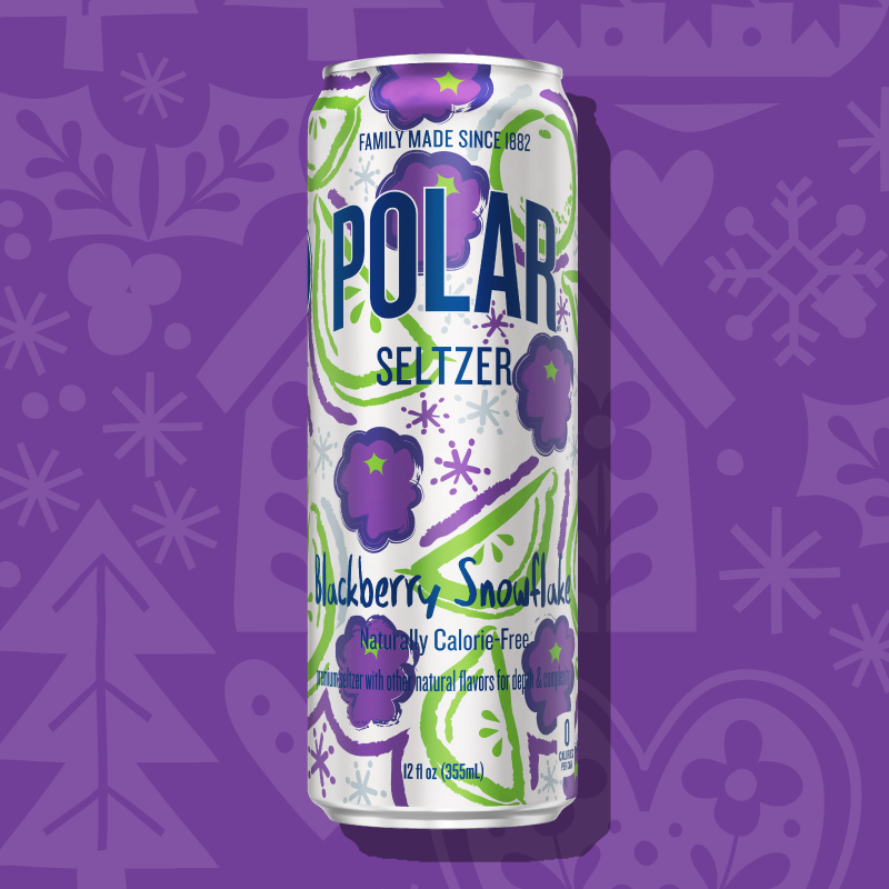 Polar Seltzer Winter Limited Edition Blackberry Snowflake